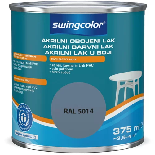 SWINGCOLOR Akrilni barvni lak Swingcolor (golobje modra, svilnato mat, 375 ml)