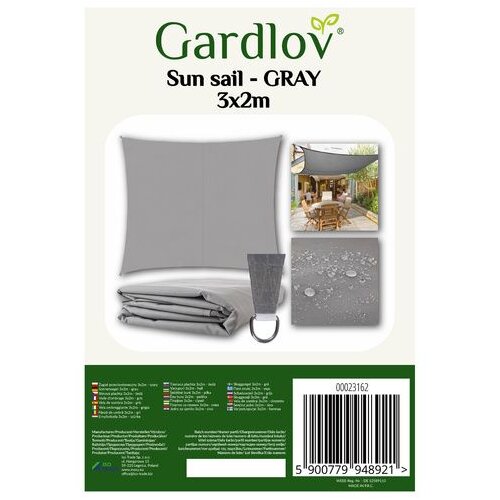 Gardlov jedro za za&amp;scaron;titu od sunca 3x2m - sivo 23162 Slike
