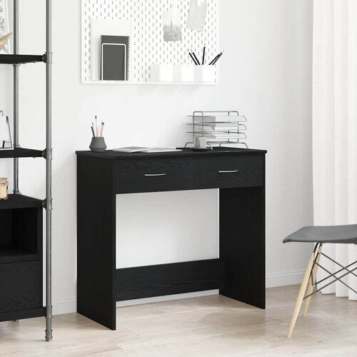  Stol s ladicama Crni hrast 80 x 40 x 75 cm Konstruirano drvo Cene