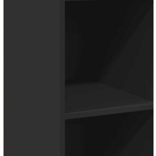  Visoka komoda crna 40x41x124 cm od konstruiranog drva Slike