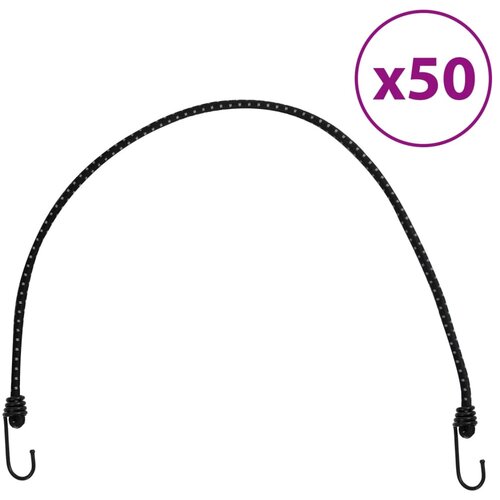 vidaXL Bungee vrv z odsevnimi trakovi in kavlji 50 kosov 88 cm Cene