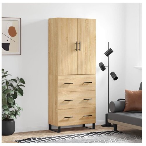 vidaXL Visoka komoda hrasta sonome 69 5x34x180cm od konstruiranog drva Cijene
