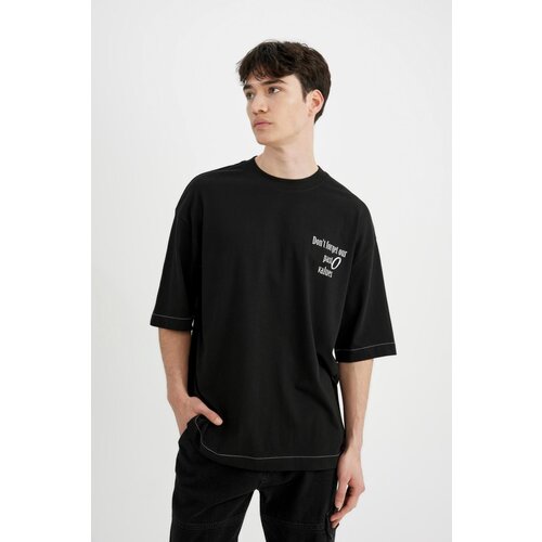 Defacto Loose Fit Crew Neck Printed Short Sleeve T-Shirt Cene