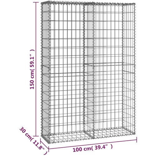  Gabionska ko&amp;scaron;ara s poklopcima od pocinčane žice 150 x 100 x 30 cm Slike