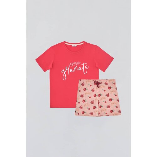 Dagi Pajama Set - Pink - With Slogan Cene