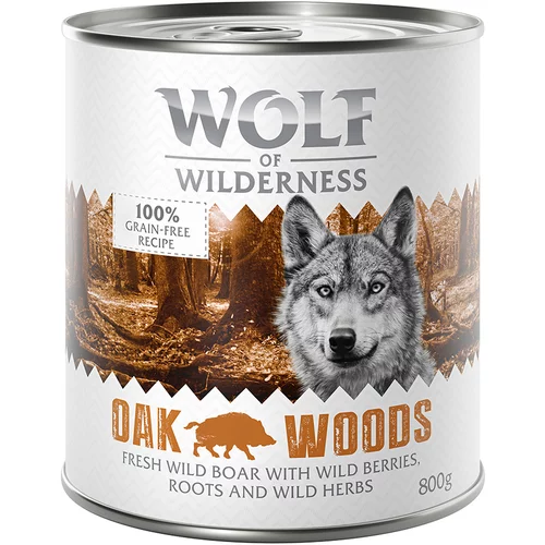 Wolf of Wilderness Ekonomično pakiranje: 24 x 800 g - Oak Woods - divlja svinja