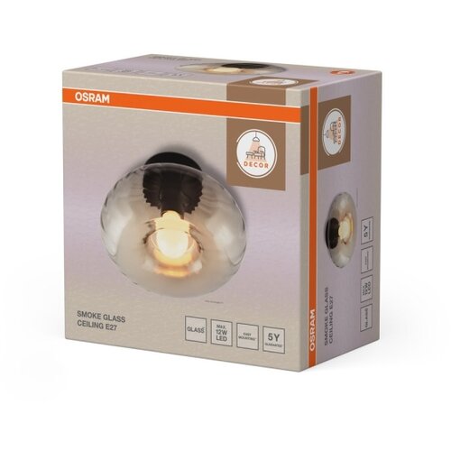 Osram plafonsko svetlo decor smoke 1xE27/12W/230V, prečnik 28 cm, crna/dimljeno-siva Slike