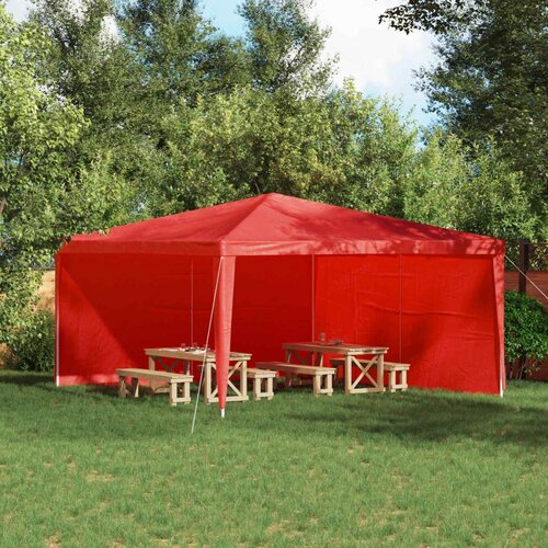  Stranska stena zabavnega &scaron;otora 2 pcs Rdeča 400 x 195 cm, (5000218881) Cene