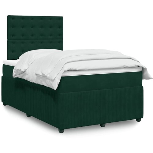  Krevet box spring s madracem tamnozeleni 120x190 cm bar&scaron;unasti Cijene