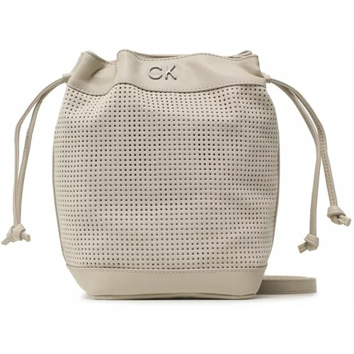 Calvin Klein Ročna torba Re-Lock Drawstring Bag Sm Perf K60K610636 Bež