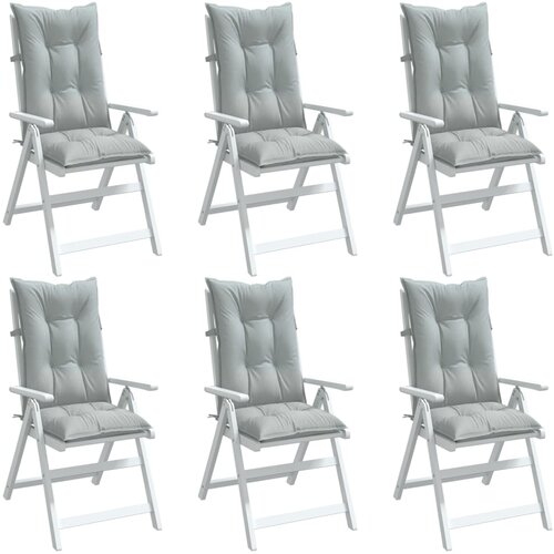 vidaXL Jastuci za stolice 6 kom svjetlosivi 120x50x7 cm od tkanine Cijene