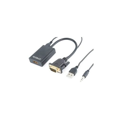 VIDEO adapter 0.15 m, black, VGA to HDMI, GEMBIRD A-VGA-HDMI-01 Cijene