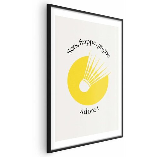  Plakat - Shuttlecock Against the Yellow Sun 40x60 Crni okvir s margom Cene