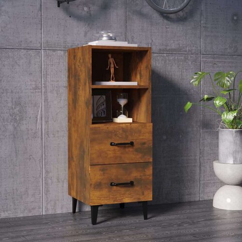  Komoda dimljeni hrast 34,5x34x90 cm konstruiran les, (20654424) Slike