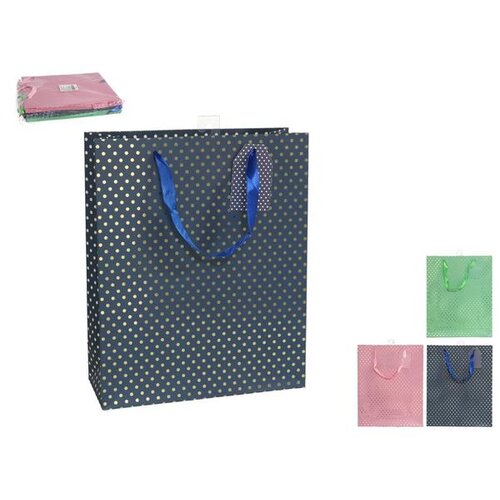  UKRASNA VREĆICA DOTS 32X26X10 ZLATO X2 3 ASS Cijene