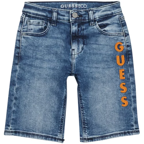 Guess Kratke hlače & Bermuda DENIM SHORT Modra
