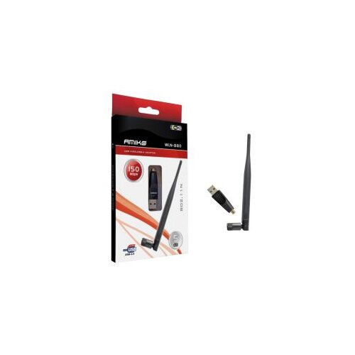 Amiko Wi-Fi mrežna kartica, USB, 2.4 GHz, 5 dB, 150 Mbps - WLN-880 Cijene