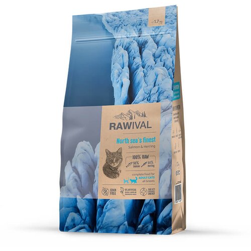 Craftia RAWIVAL North Sea&rsquo;s Finest Adult Cat - losos i haringa za odrasle mačke (400g, 1,7kg, 5kg) 1,7kg Cene
