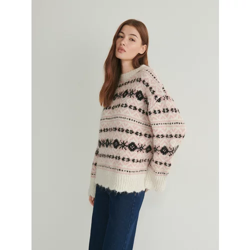 Reserved - Džemper od mješavine vune - šaren