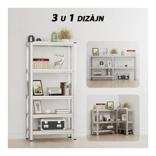  SuperHome 180x90x30cm 175Kg Metalna Montažna Polica Slike