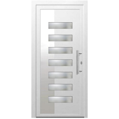 SAMOPEV PVC ulazna vrata Luxy 70 100 x 210 inox D Slike
