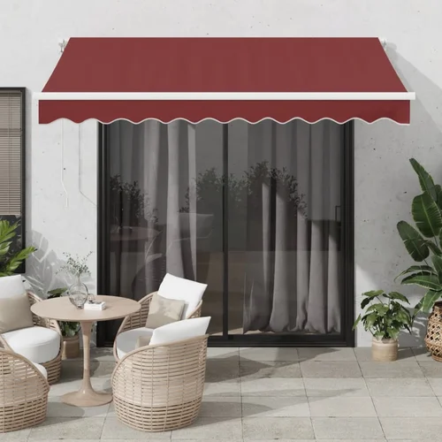 vidaXL Ročno zložljiva tenda bordo 300x250 cm