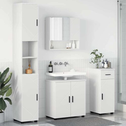  Set namještaja za kupaonicu Zidne 4 pcs Bijelo 61 x 35 x 64 cm Cijene