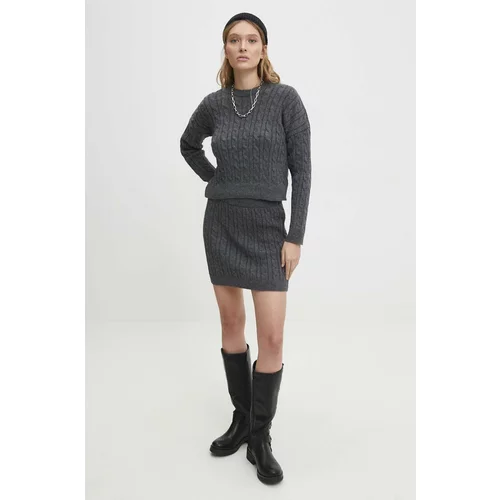 Answear Lab Komplet pulover i suknja boja: siva