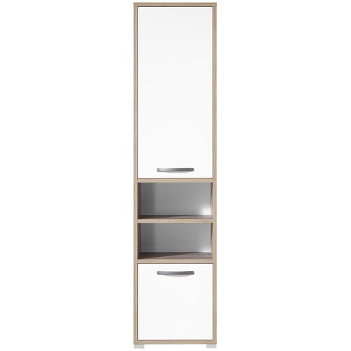CARRYHOME stoječ regal 49/201/46 cm naravne barve, bela Slike