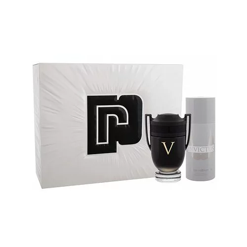 Paco Rabanne Invictus Victory darovni set parfemska voda 100 ml + dezodorans 150 ml oštećena kutija za muškarce