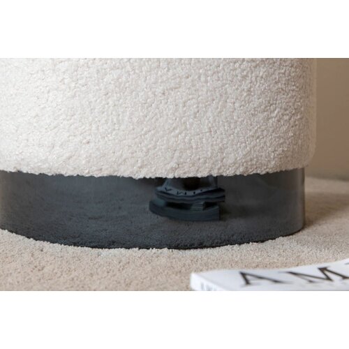 Venture Home puf Benji ⌀35 cm, bijela Slike