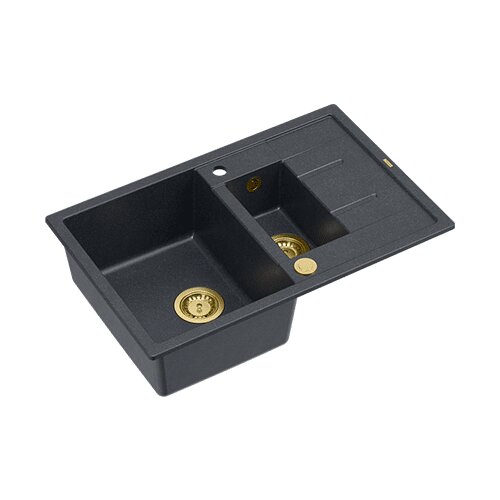 Quadron sudoper MORGAN 156 + nano PVD antracit/zlato s daljinskim upravljanjem Cijene