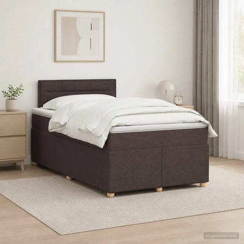  Boxspring krevet s madracem Tamno smeđa 120 x 190 cm Tkanina - Tamno smeđa 120 x 190 cm Dizajn linija Cene