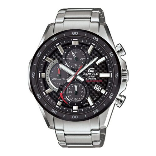 Casio Muški edifice crni srebrni sportsko elegantni ručni sat sa srebrnim metalnim kaišem ( efs-s540db-1auef ) Slike