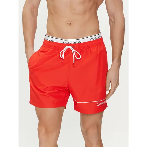 Calvin Klein Swimwear Kopalne hlače KM0KM00957 Rdeča Regular Fit
