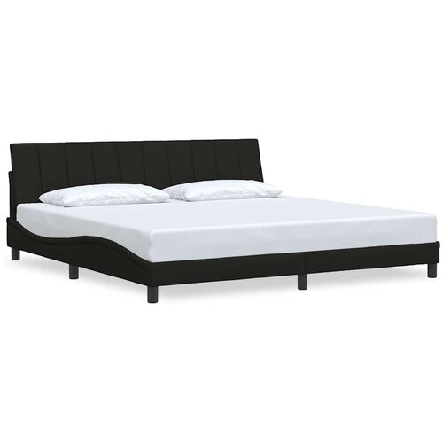  Okvir za krevet bez madraca Hanko crni 200x200 cm od tkanine Slike