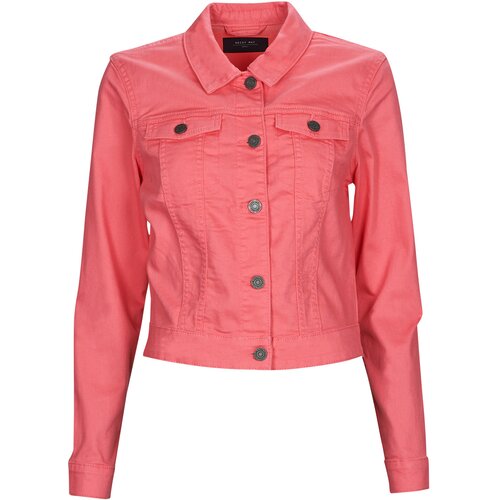 Noisy May Jeans jakne NMDEBRA L/S CLR DENIM JACKET S* Rožnata Slike