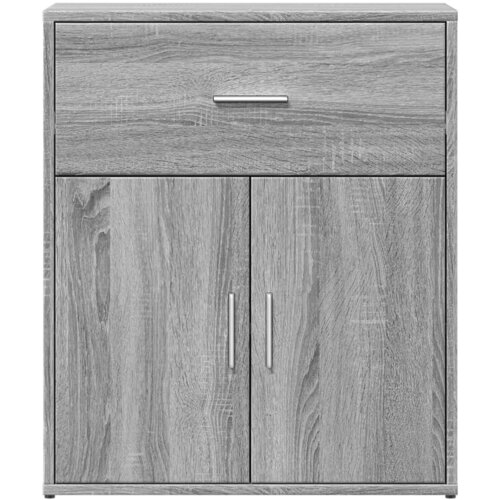  Komoda 2 kom siva boja hrasta 60x31x70cm od konstruiranog drva Slike