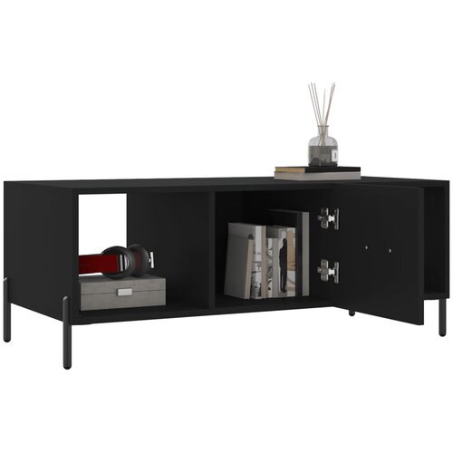  Stolić za kavu crni 102 x 50 x 40 cm od konstruiranog drva Slike