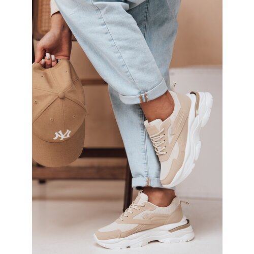 DStreet Sneakersy damskie na platformie SPORTLITE beżowe Slike