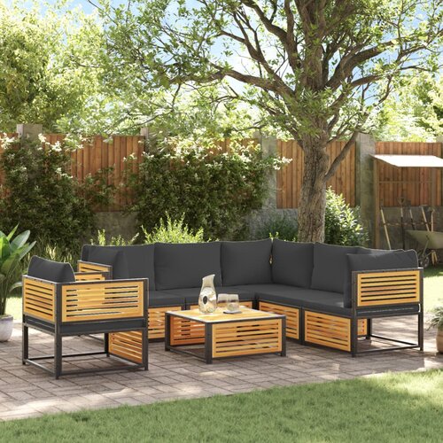 vidaXL 7-dijelni set vrtnih sofa s jastucima masivno bagremovo drvo Cene