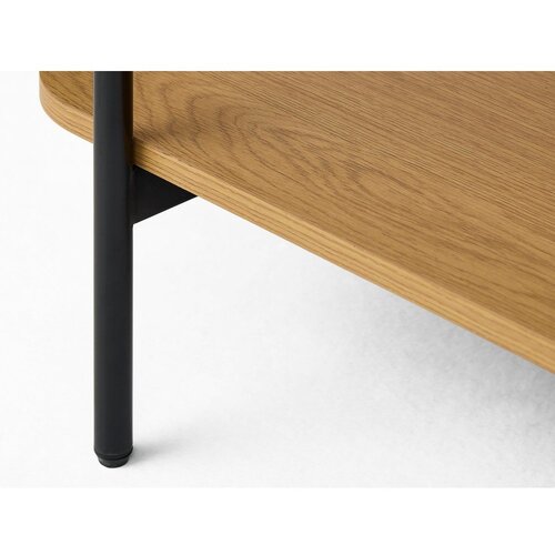 Unique Furniture Klubska mizica s stekleno mizno plo&amp;scaron;čo v naravni barvi 60x120 cm Hassel &amp;ndash; Slike