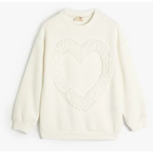 Koton Girls' Ecru Sweatshirt