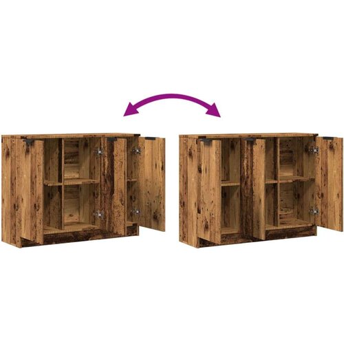 VidaXL Komoda boja staro drvo 90,5x30x70 cm od konstruiranog drva Slike