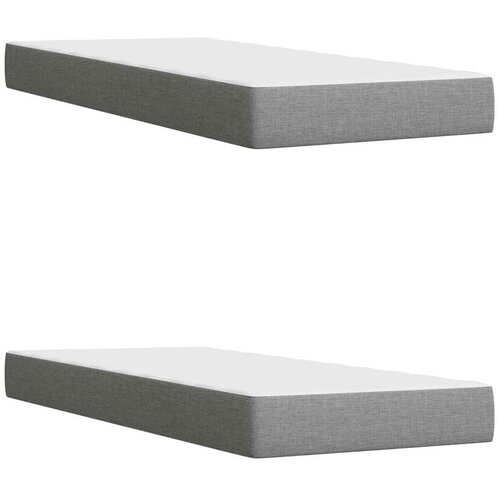  Boxspring krevet s madracem Svjetlosiva 200 x 200 cm Tkanina - Svjetlosiva 200 x 200 cm Dizajn s rombovima Cijene