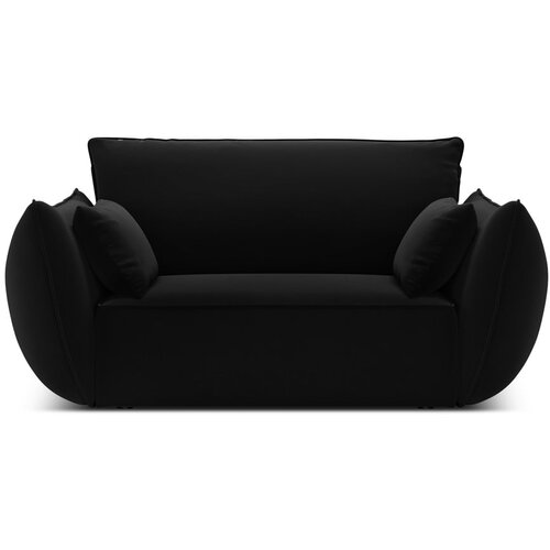Mazzini Sofas Črn žameten fotelj Vanda – Cene
