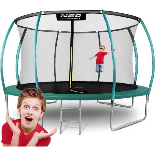  Vrtni profilirani trampolin 14 ft / 435 cm s unutarnjom za&amp;scaron;titnom mrežom Neo-Sport Slike