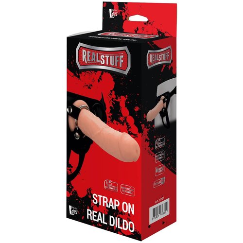 DREAMTOYS RealStuff Strap-On - realističen dildo z naramnicami (naravni) Slike