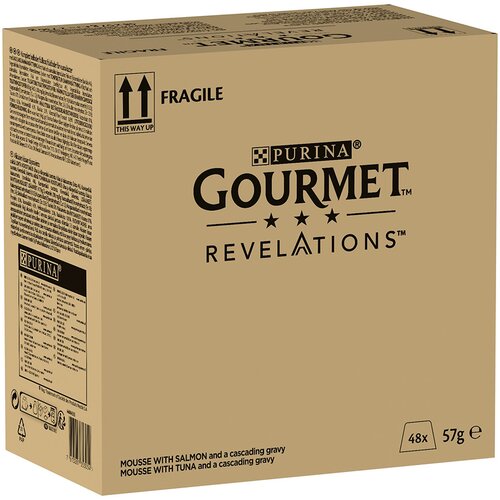 Gourmet Ekonomično pakiranje Revelations Mousse hrana za mačke 48 x 57 g - Losos i tunjevina Slike