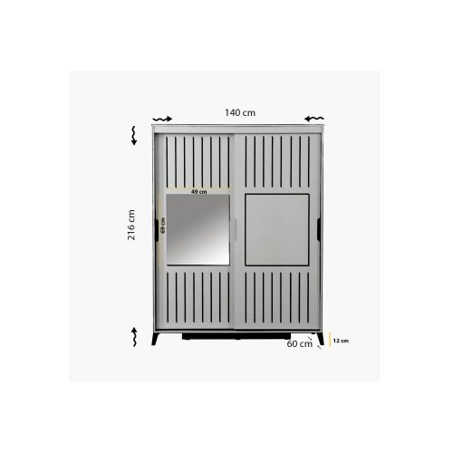 Hanah home Ormar 140x216x60cm Bijeli Slike